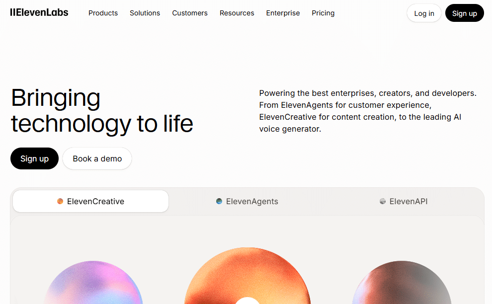 ElevenLabs.io screenshot